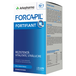 Forcapil par si unghii, 180 capsule