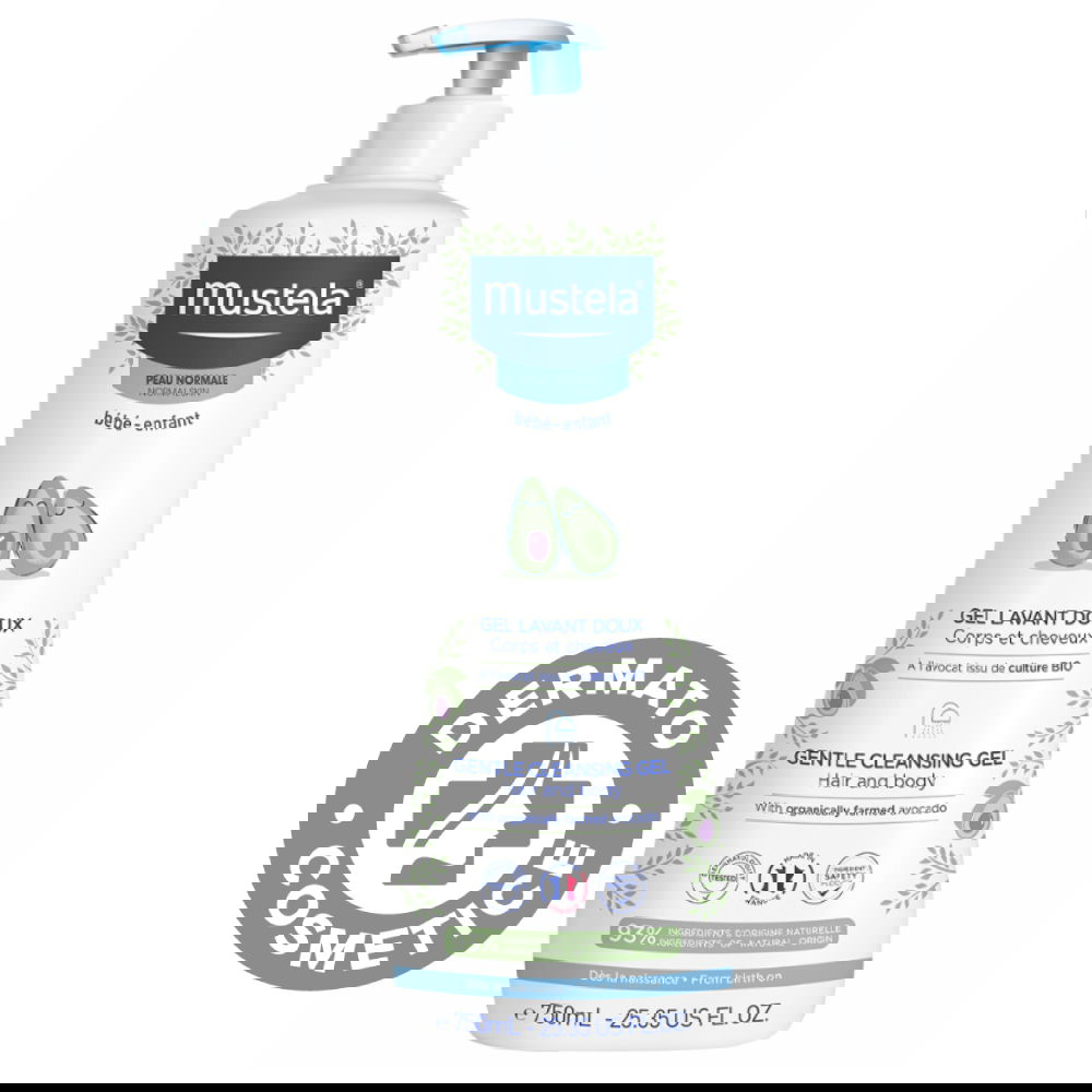 Gel de curatare pentru par si corp, 750ml, Mustela