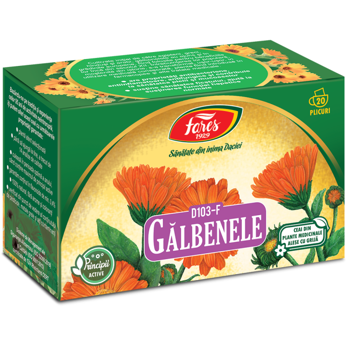 Ceai de Galbenele, 20 plicuri, Fares