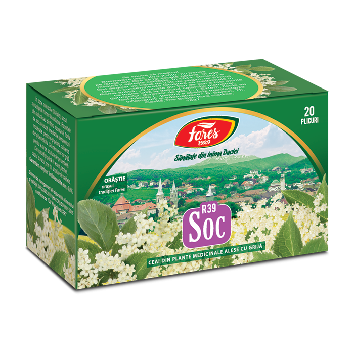 Ceai de soc, 20 plicuri, Fares