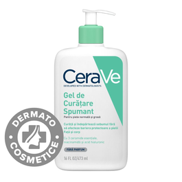 Gel de curatare spumant piele normala-grasa, 473ml, CeraVe