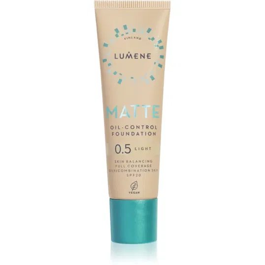 Lumene Matte Oil-Control machiaj cu efect matifiant SPF 20 culoare 0,5 Fair Nude / Light 30 ml