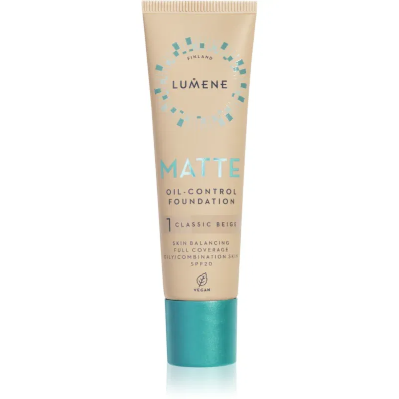 Lumene Matte Oil-Control machiaj cu efect matifiant SPF 20 culoare 1 Classic Beige 30 ml