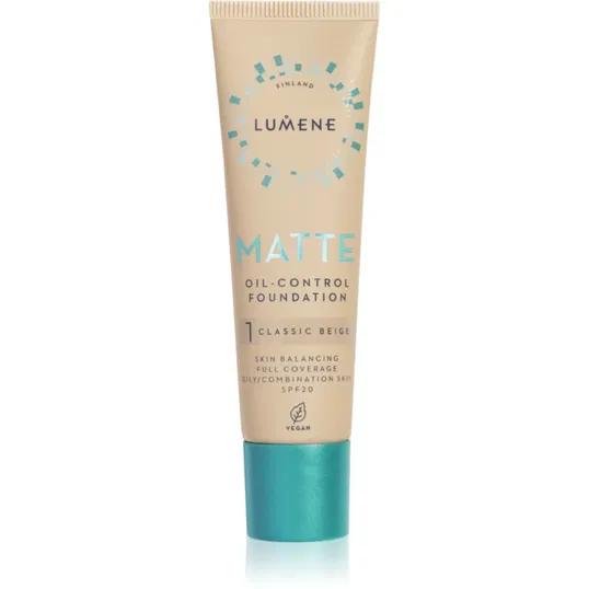 Lumene Matte Oil-Control machiaj cu efect matifiant SPF 20 culoare 1 Classic Beige 30 ml