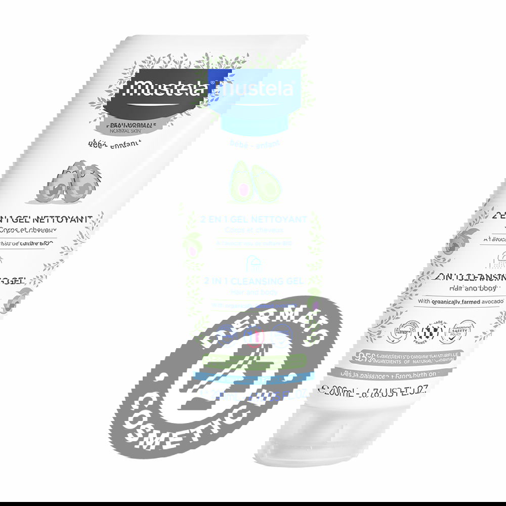 Gel de curatare 2 in 1 par si corp, 200ml, Mustela