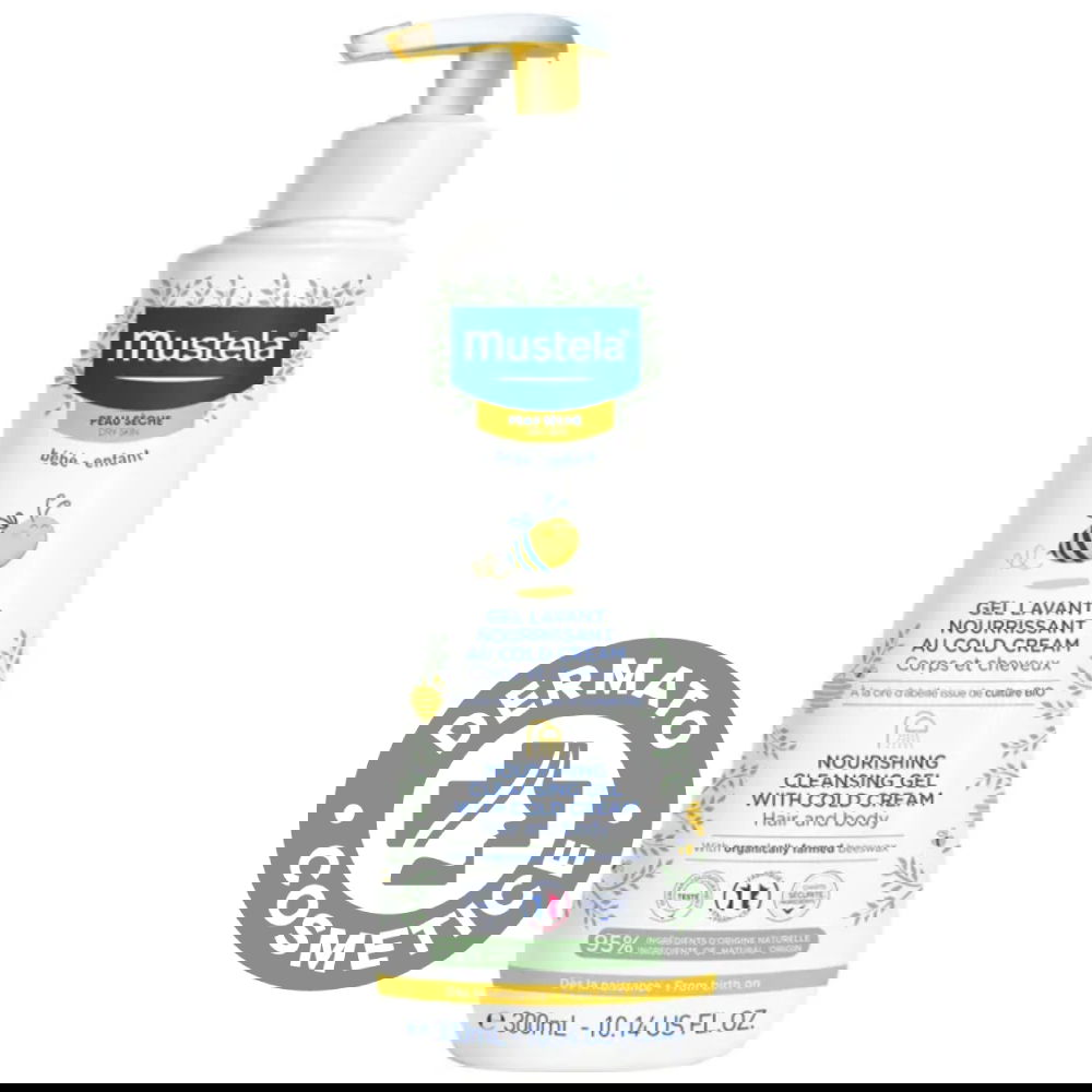 Gel de curatare hranitor cu Cold Cream, 300ml, Mustela