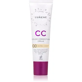 Lumene CC Color Correcting Cream Crema CC pentru un ten uniform SPF 20 culoare 00 Ultra Light 30 ml