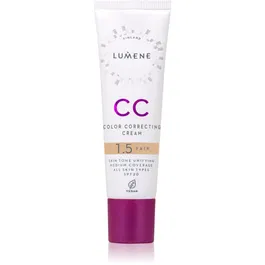 Lumene CC Color Correcting Cream Crema CC pentru un ten uniform SPF 20 culoare 1.5 Fair 30 ml