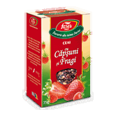 Ceai cu capsuni si fragi, 75g, Fares