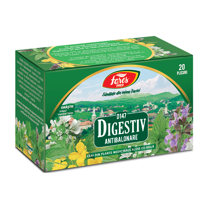 Ceai digestiv, 20 plicuri, Fares