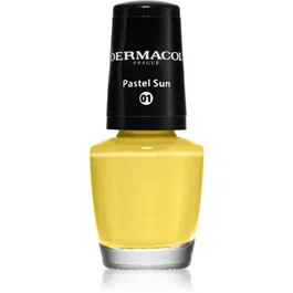 Dermacol Mini lac de unghii culoare 01 Pastel Sun 5 ml