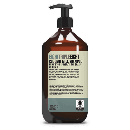 Sampon cu lapte de cocos, 1l, Eight Triple Eight