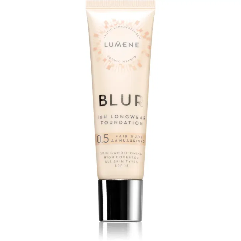 Lumene Blur 16h Longwear machiaj persistent SPF 15 culoare 0,5 Fair Nude 30 ml