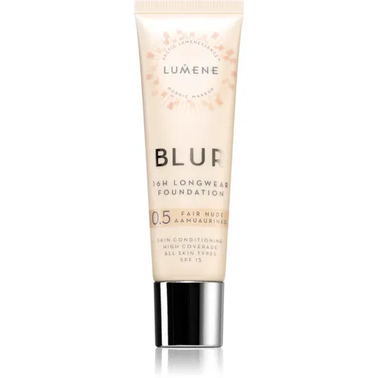 Lumene Blur 16h Longwear machiaj persistent SPF 15 culoare 0,5 Fair Nude 30 ml