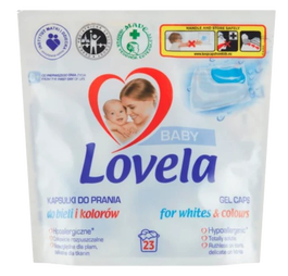 Detergent capsule pentru rufe albe si colorate, 23 capsule, Lovela Baby