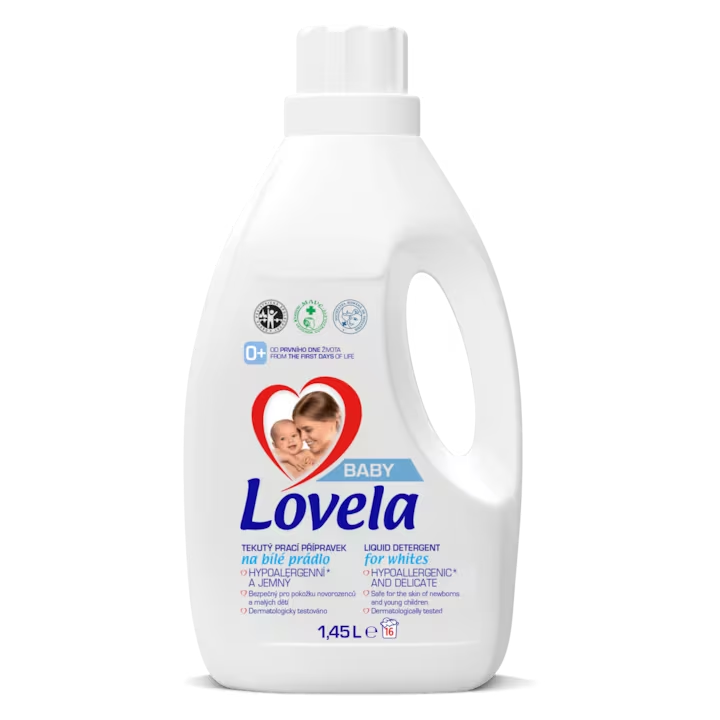 Detergent lichid pentru rufe albe, 1.45 litri, Lovela Baby