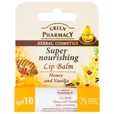 Green Pharmacy Honey Lip Balm balsam de buze hranitor SPF 10 fara siliconi, parabeni și coloranți 3.6 g