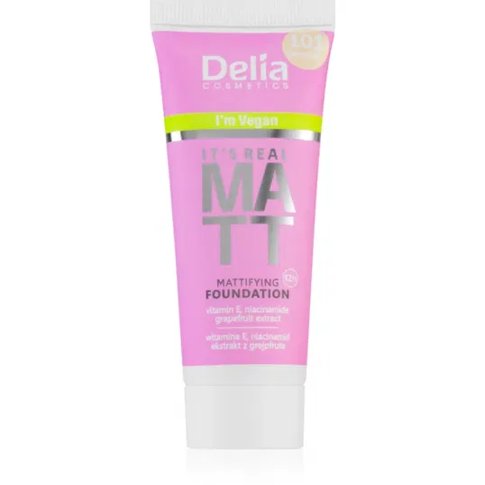 Delia Cosmetics It's Real Matt machiaj cu efect matifiant culoare 104 Sand 30 ml