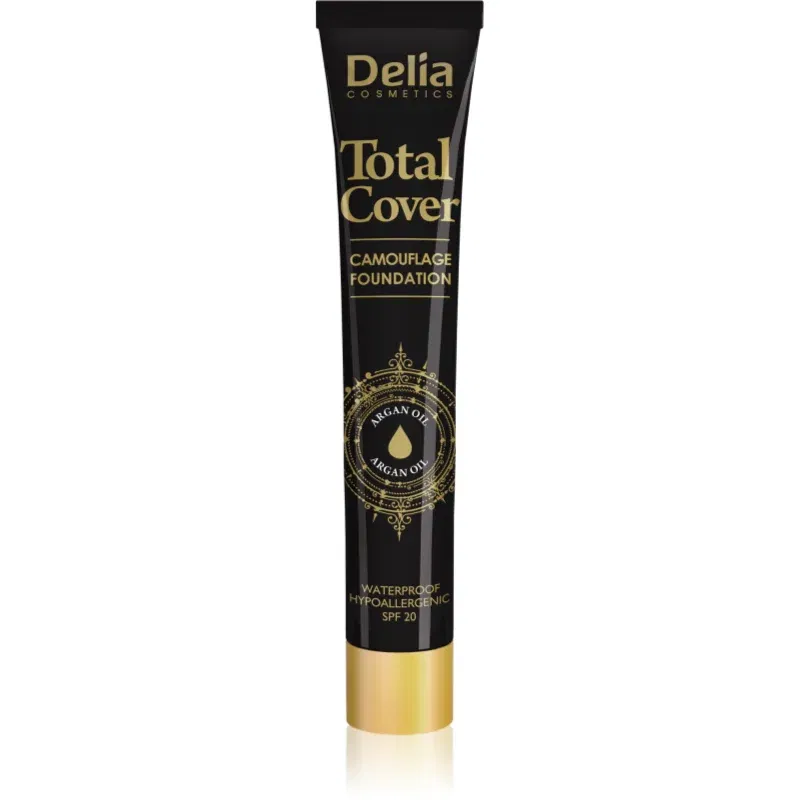 Delia Cosmetics Total Cover machiaj rezistent la apa SPF 20 culoare 56 Tan 25 g