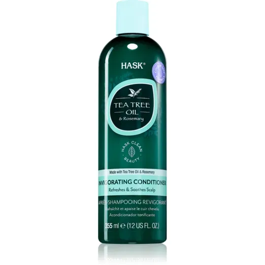HASK Tea Tree Oil & Rosemary balsam revigorant pentru un scalp uscat, atenueaza senzatia de mancarime 355 ml