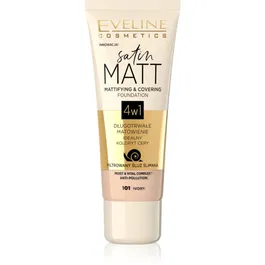 Eveline Cosmetics Satin Matt machiaj cu efect matifiant extract de melc culoare 101 Ivory 30 ml