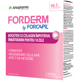 Forderm by Forcapil Booster cu Colagen, 10 flacoane