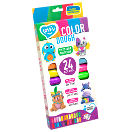 Set plastilina Lovin Shine&Aroma Dough, 24 x15g, Oktoclay