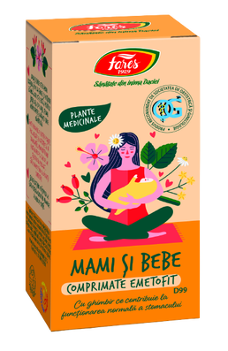 Emetofit mami si bebe D99, 30 comprimate, Fares
