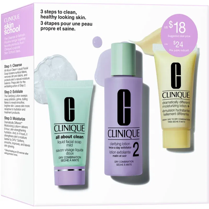 Clinique 3 Steps Skin Care Kit Skin Type 2 set cadou perfecta pentru curatare
