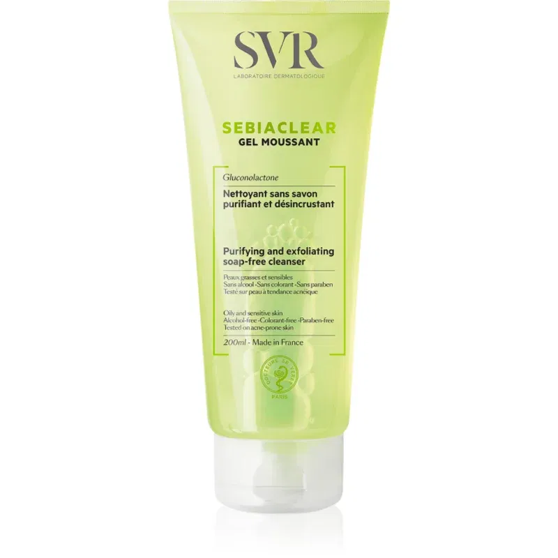 SVR Sebiaclear Gel Moussant gel spumant de curatare pentru ten gras si problematic 200 ml