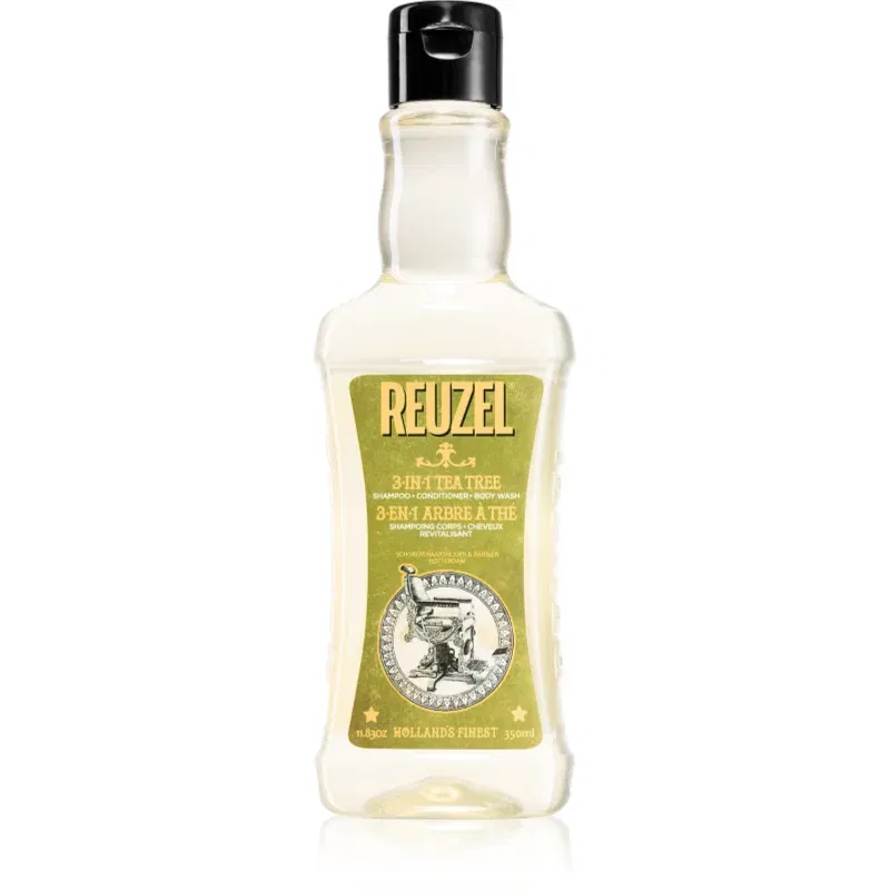 Reuzel Tea Tree șampon, balsam și gel de duș 3 în 1 pentru barbati 350 ml