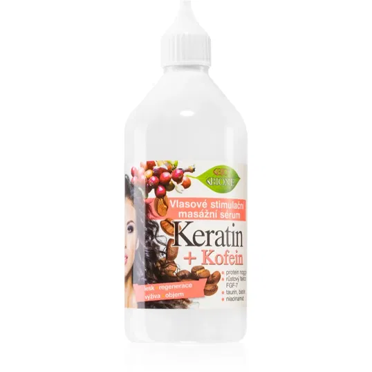 Bione Cosmetics Keratin + Kofein ser pentru întărirea și creșterea părului 215 ml