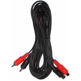Cablu OEM KPO2661-5, 2 x RCA tata - 2 x RCA mama, 5 m (Negru)