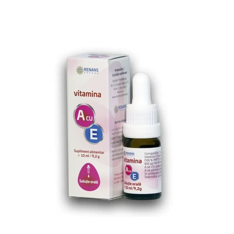 Vitamina A cu E solutie orala, 10ml - Renans