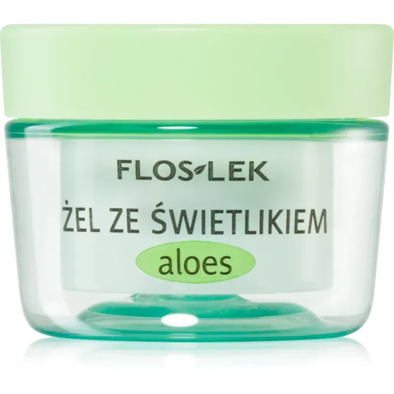 FlosLek Laboratorium Eye Care Gel pentru jurul ochilor cu un luminator și aloe vera 10 g