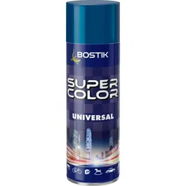 Vopsea spray retus decorativa Bostik Super Color Universal, albastru RAL 5005, mat, interior/exterior, 400 ml