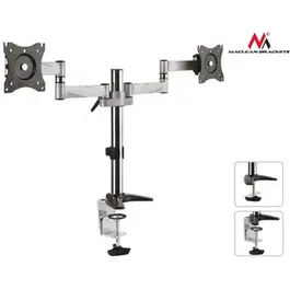 Suport Perete Maclean MC-714, Dual, 13" - 27", 8 Kg (Negru/Argintiu)