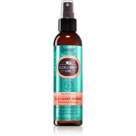 HASK Monoi Coconut Oil spray care nu necesita clatire pentru un par stralucitor si catifelat 175 ml