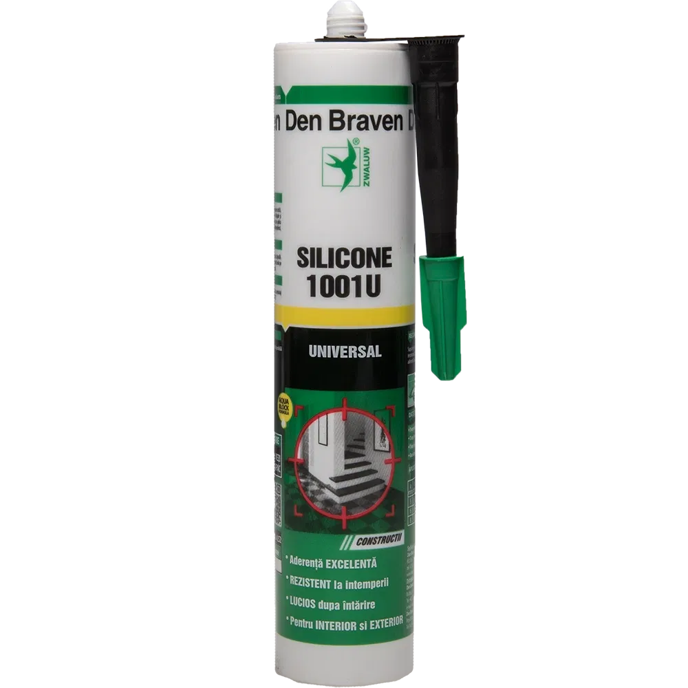 Silicon universal Den Braven 1001 U, negru, interior / exterior, 280 ml