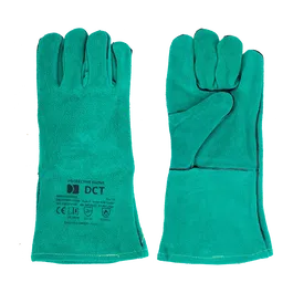 Manusi de protectie pentru sudori Spinner, piele bovina, 35 cm, verde