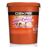 Vopsea lavabila antimucegai Oskar SuperWeiss, interior, baie si bucatarie, alb satin, 25 l