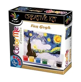 Joc creativ D-Toys Color Me Canvas Van Gogh - Starry Night