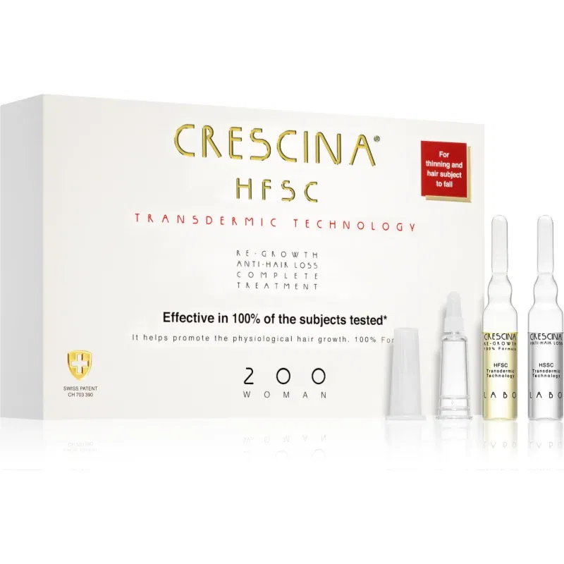Crescina Transdermic 200 Re-Growth and Anti-Hair Loss tratament pentru stimularea creșterii părului și anti-cădere pentru femei 20x3,5 ml