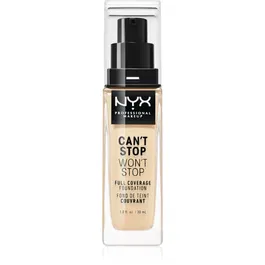 NYX Professional Makeup Can't Stop Won't Stop Full Coverage Foundation fond de ten cu acoperire ridicată culoare 6.3 Warm Vanilla 30 ml