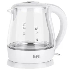 Fierbator electric Teesa TSA1030, fara fir, 1l (Alb)
