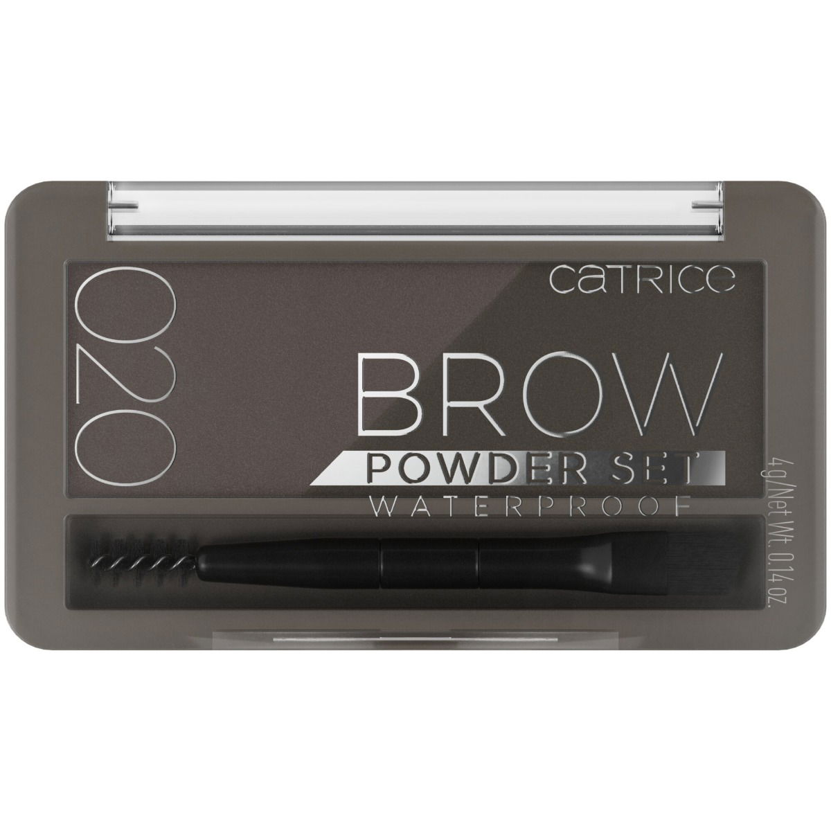 Set pudra pentru sprancene rezistent la apa Brow Powder 020 - Ash Brown, 4g, Catrice