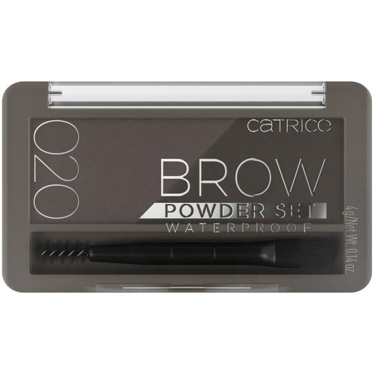 Set pudra pentru sprancene rezistent la apa Brow Powder 020 - Ash Brown, 4g, Catrice
