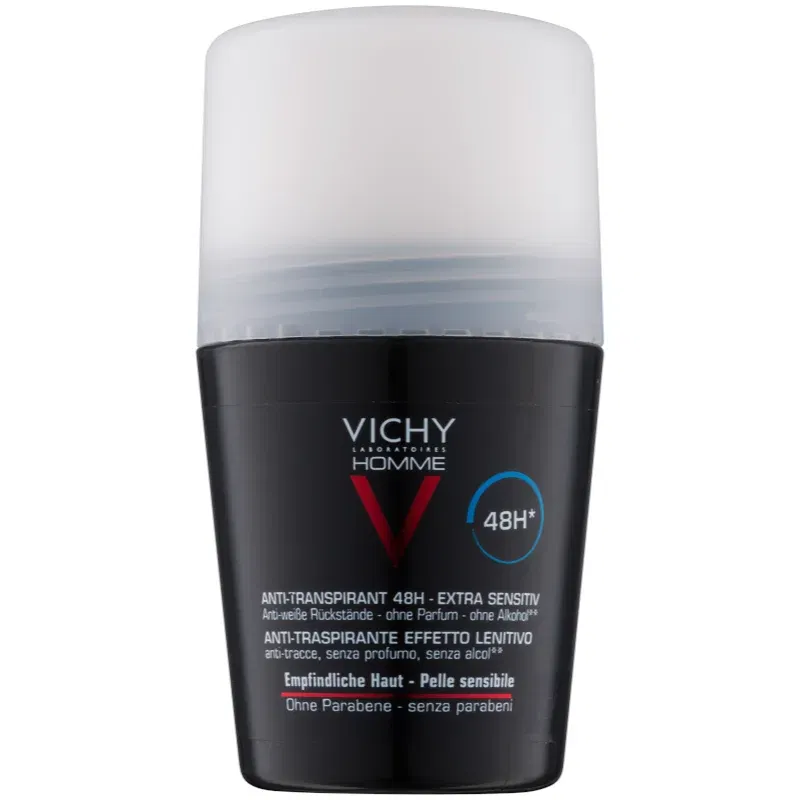 Vichy Homme Deodorant antiperspirant roll-on fara parfum 48h 50 ml