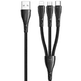 Cablu de date 3 in 1 Mcdodo Mamba Series CA-6960, Lightning & MicroUSB & Type-C (Negru)