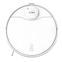 Robot de aspirare 360 S9 , Mop, WiFi, Navigatie laser LSD, Bariere virtuale, Senzor anti-cadere , Google Assistant & Alexa, 35W, Baterie Li-ion, 5200mAh, Timp de incarcare: 240 min, Alb